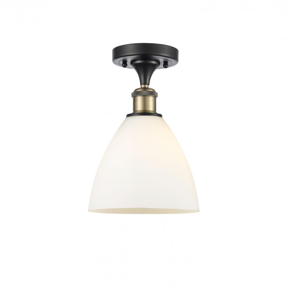 Bristol - 1 Light - 8 inch - Black Antique Brass - Semi-Flush Mount