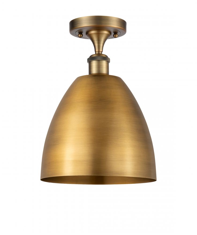 Bristol - 1 Light - 9 inch - Brushed Brass - Semi-Flush Mount