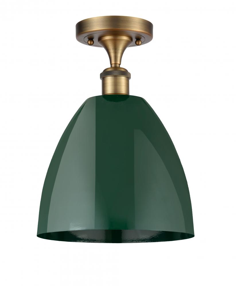 Plymouth - 1 Light - 9 inch - Brushed Brass - Semi-Flush Mount