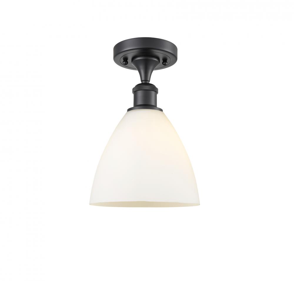 Bristol - 1 Light - 8 inch - Matte Black - Semi-Flush Mount