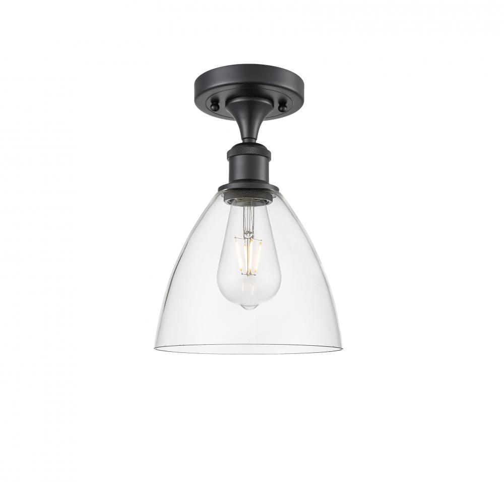 Bristol - 1 Light - 8 inch - Matte Black - Semi-Flush Mount