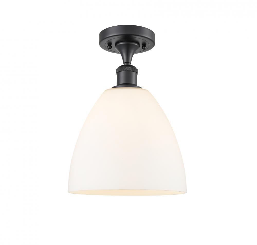 Bristol - 1 Light - 9 inch - Matte Black - Semi-Flush Mount