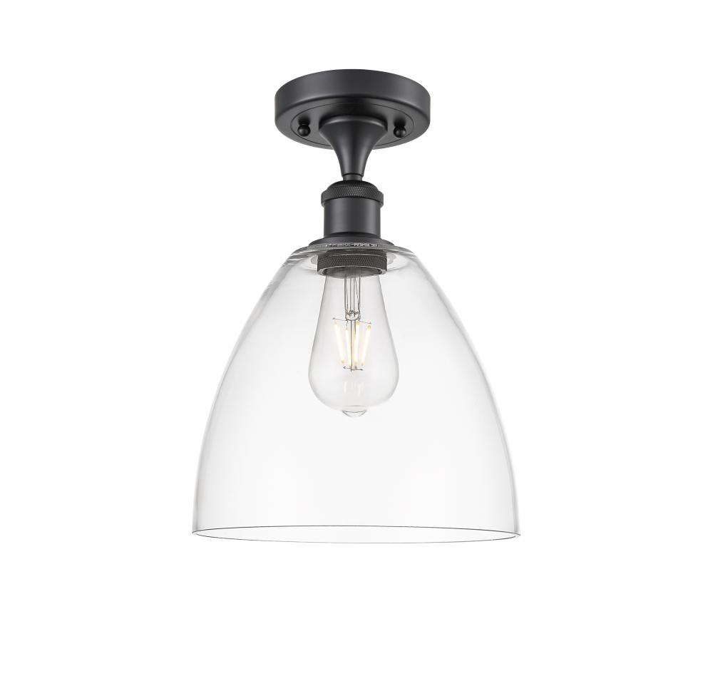 Bristol - 1 Light - 9 inch - Matte Black - Semi-Flush Mount