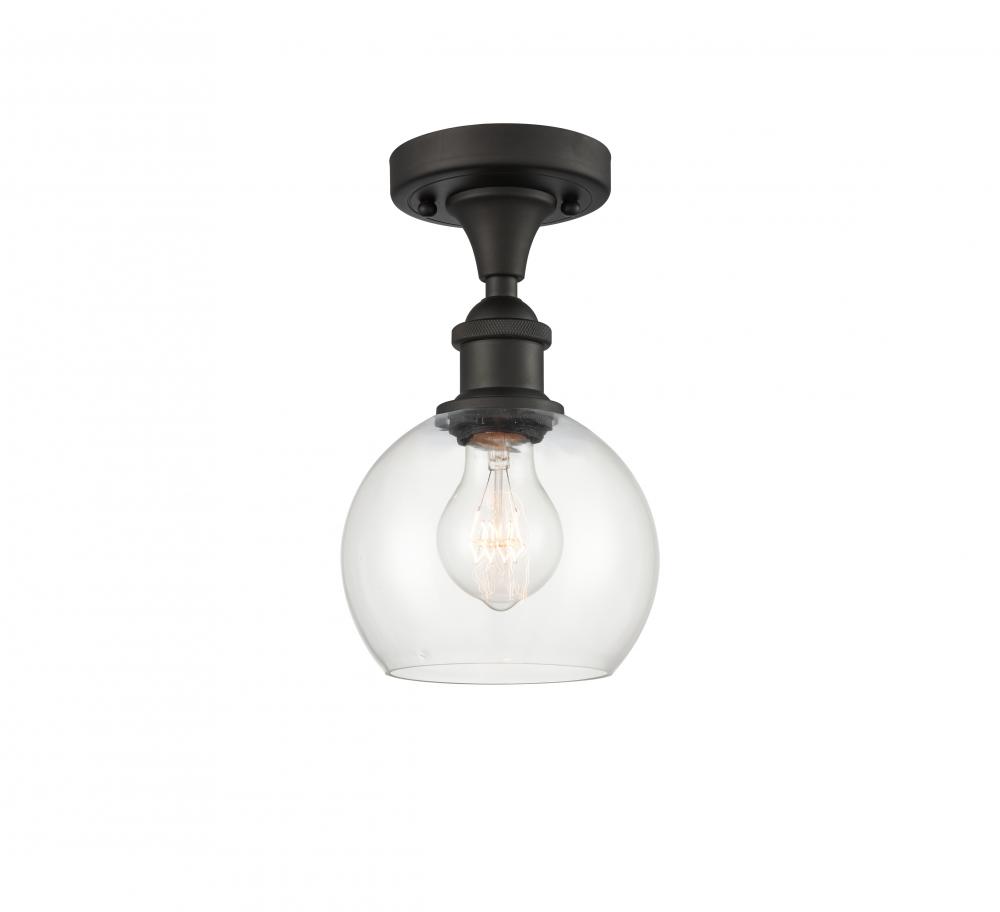 Athens - 1 Light - 6 inch - Oil Rubbed Bronze - Semi-Flush Mount