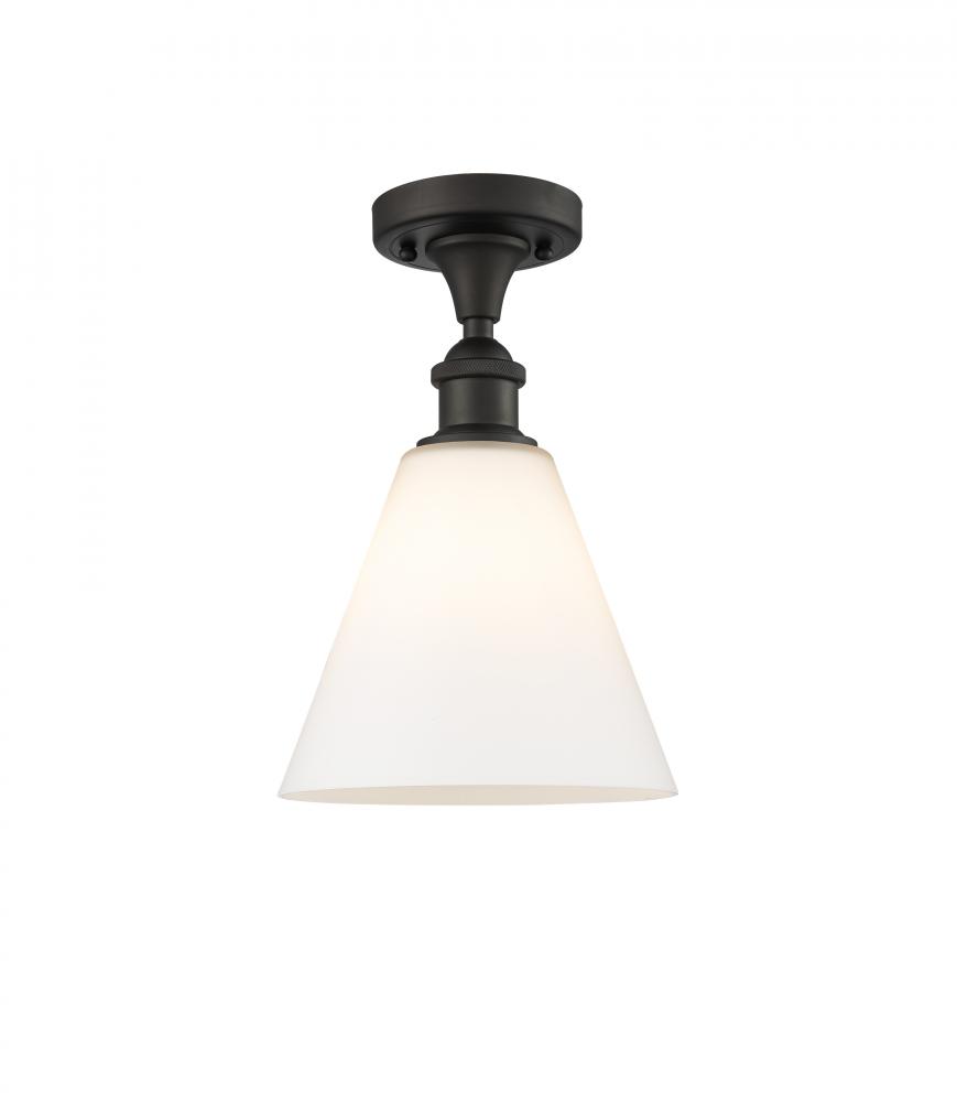 Berkshire - 1 Light - 8 inch - Oil Rubbed Bronze - Semi-Flush Mount