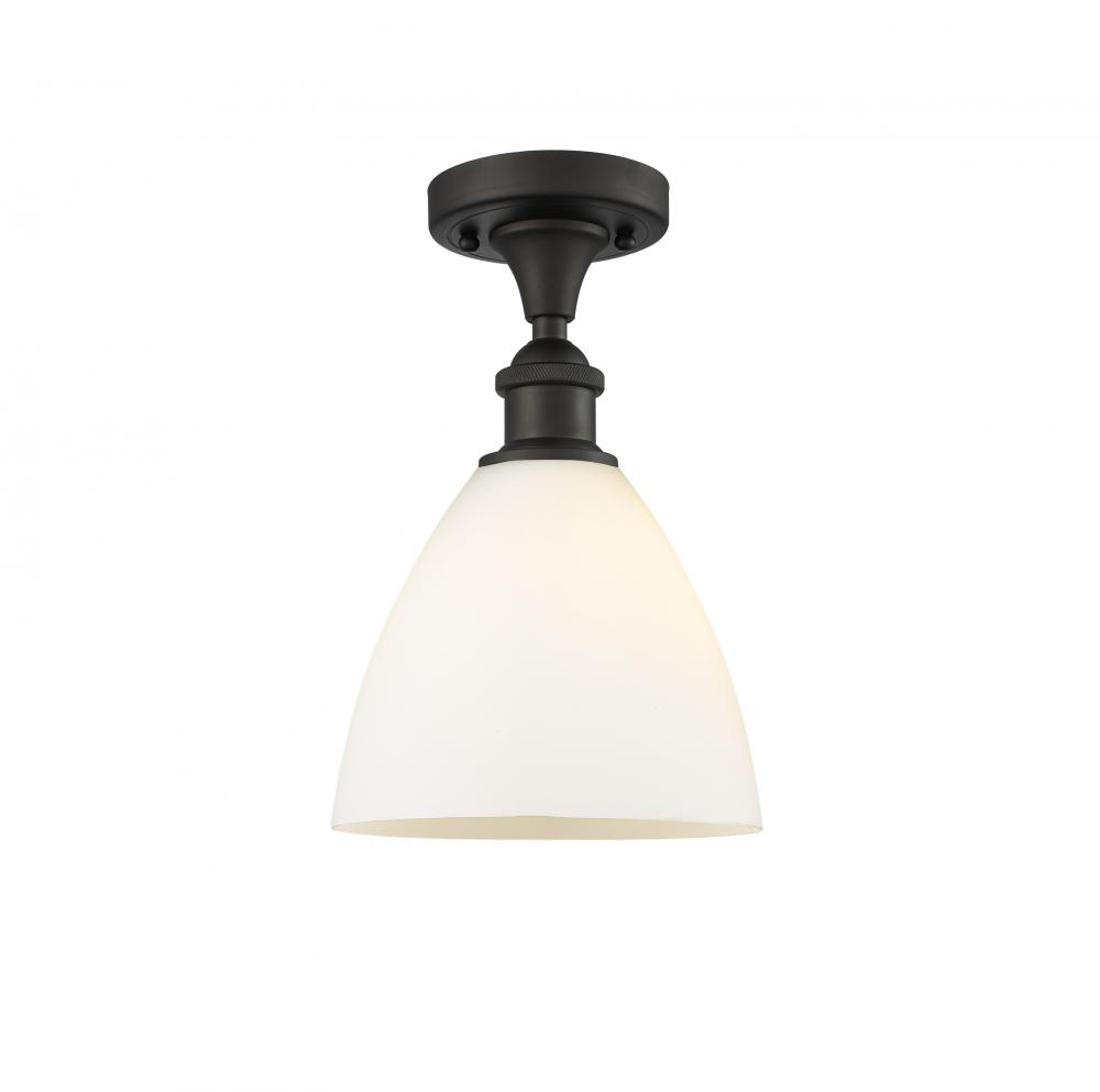 Bristol - 1 Light - 8 inch - Oil Rubbed Bronze - Semi-Flush Mount