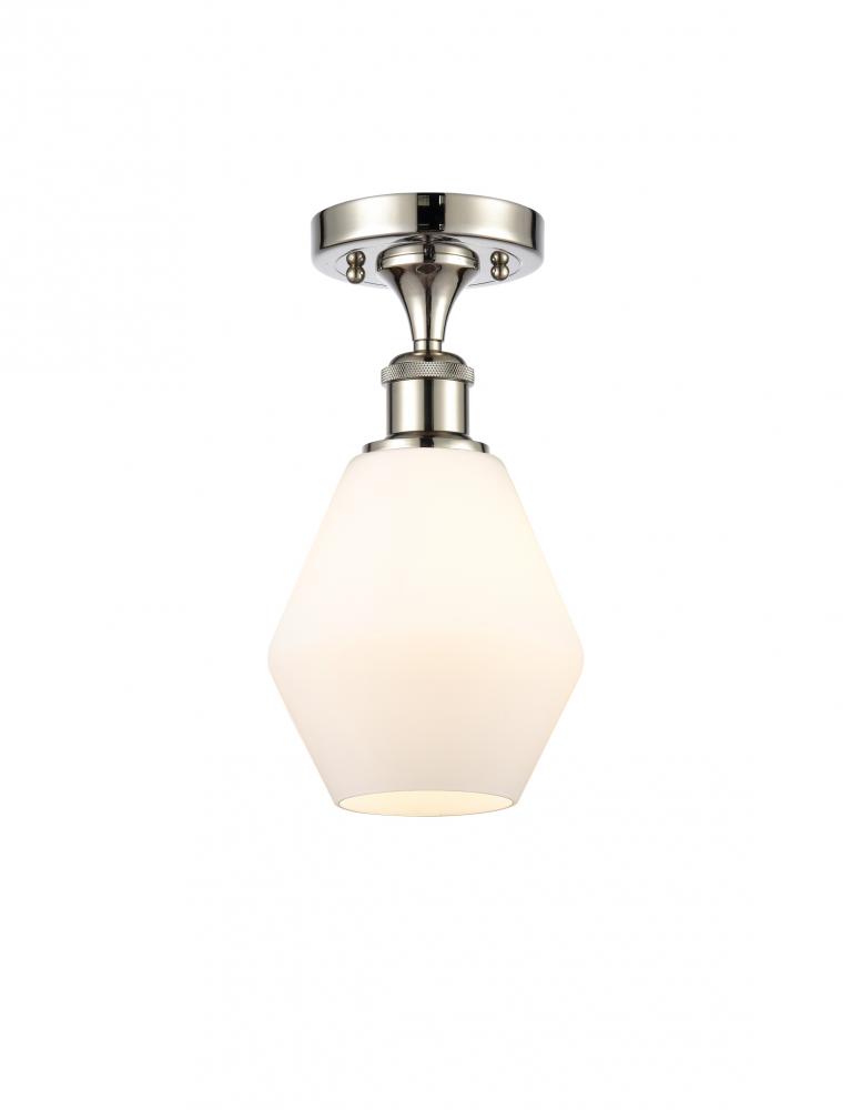 Cindyrella - 1 Light - 6 inch - Polished Nickel - Semi-Flush Mount