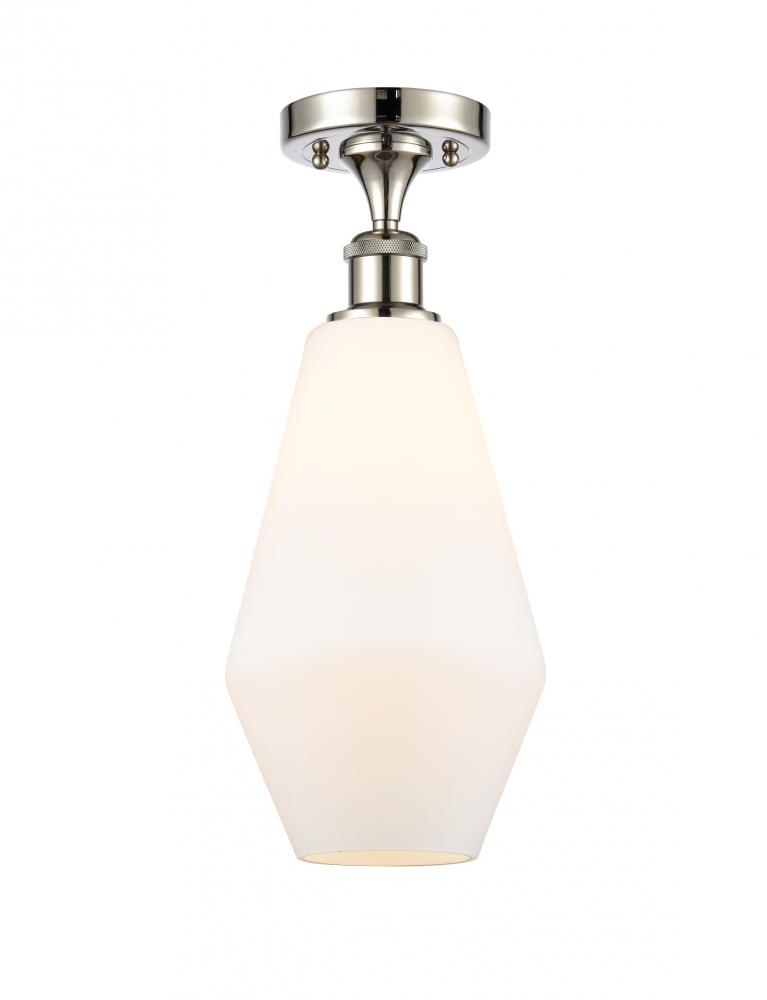 Cindyrella - 1 Light - 7 inch - Polished Nickel - Semi-Flush Mount