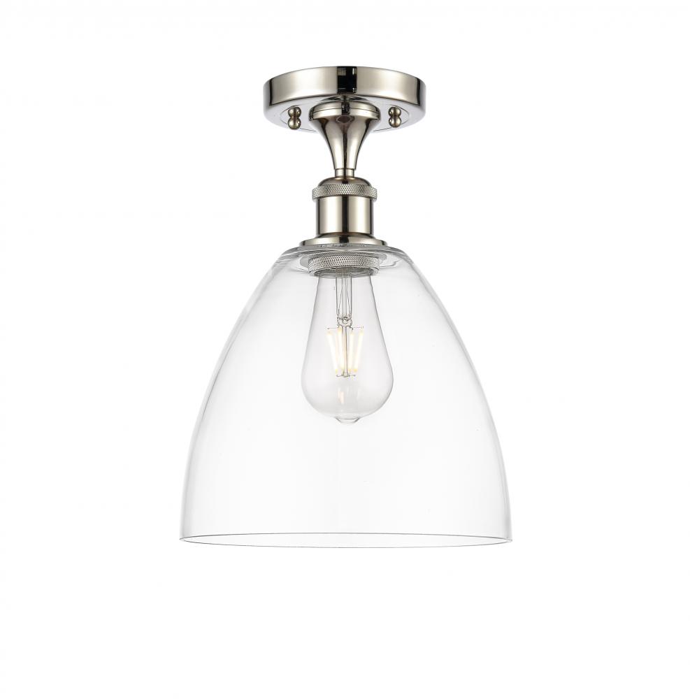 Bristol - 1 Light - 9 inch - Polished Nickel - Semi-Flush Mount