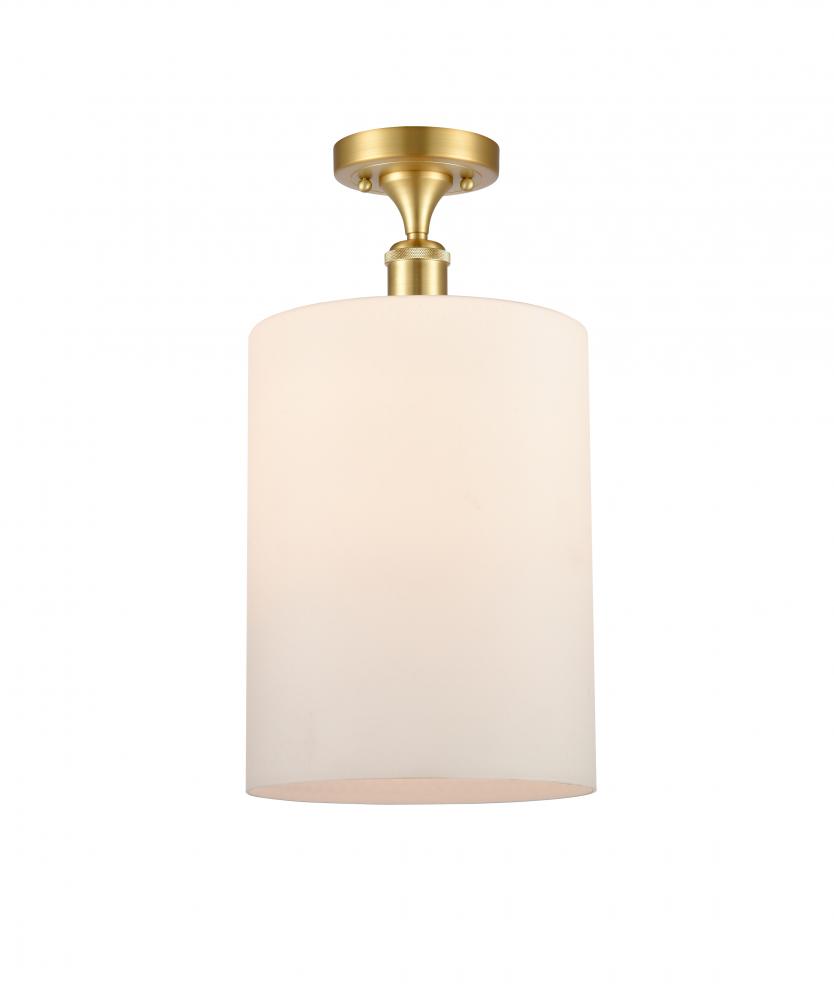 Cobbleskill - 1 Light - 9 inch - Satin Gold - Semi-Flush Mount