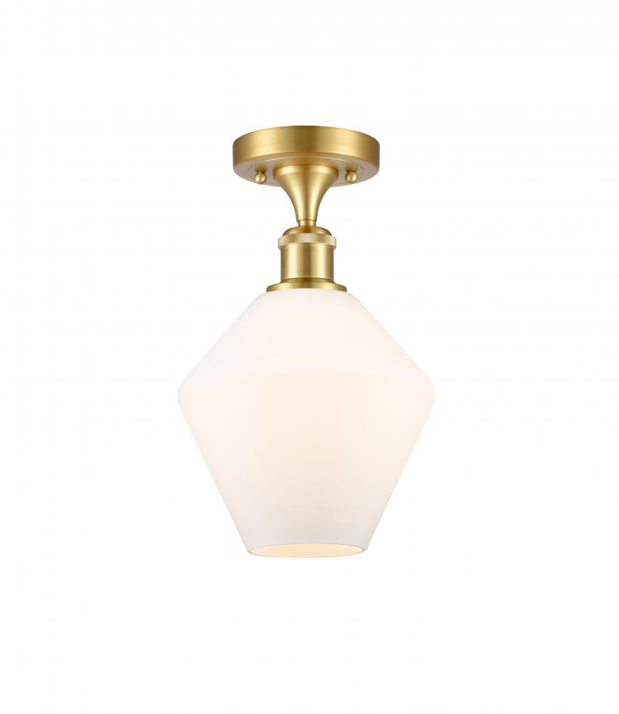 Cindyrella - 1 Light - 8 inch - Satin Gold - Semi-Flush Mount