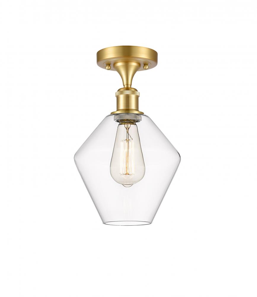 Cindyrella - 1 Light - 8 inch - Satin Gold - Semi-Flush Mount