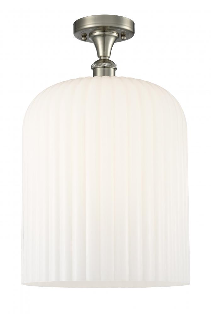 Bridal Veil - 1 Light - 5 inch - Brushed Satin Nickel - Semi-Flush Mount