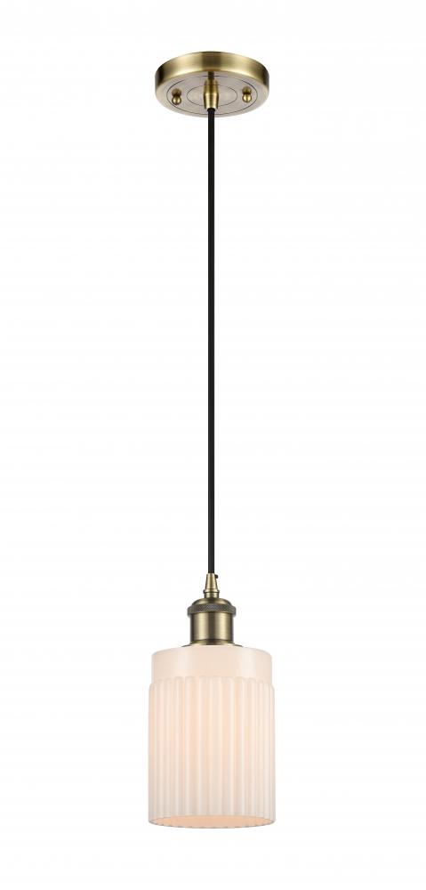 Hadley - 1 Light - 5 inch - Antique Brass - Cord hung - Mini Pendant