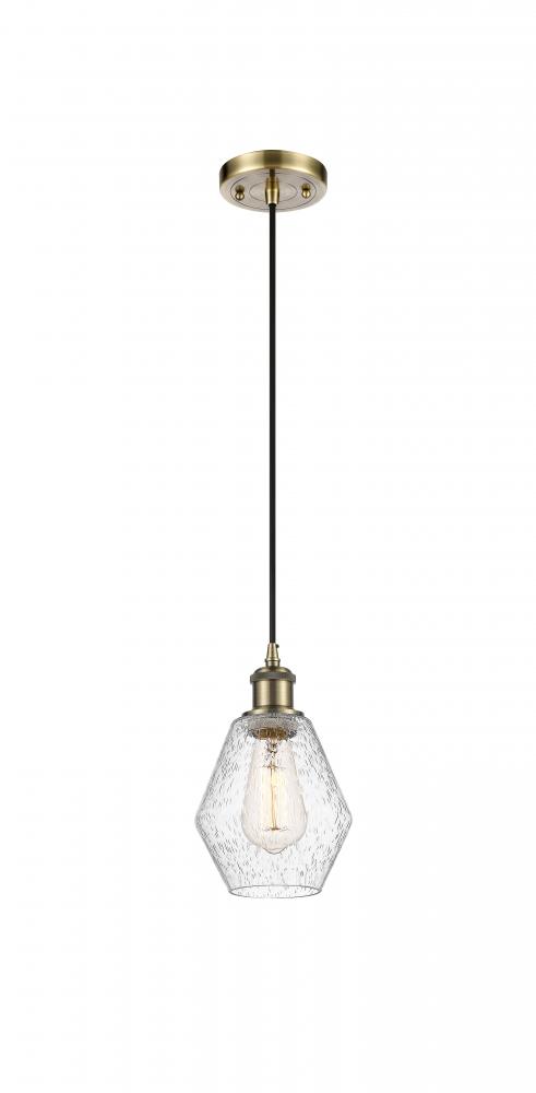 Cindyrella - 1 Light - 6 inch - Antique Brass - Cord hung - Mini Pendant