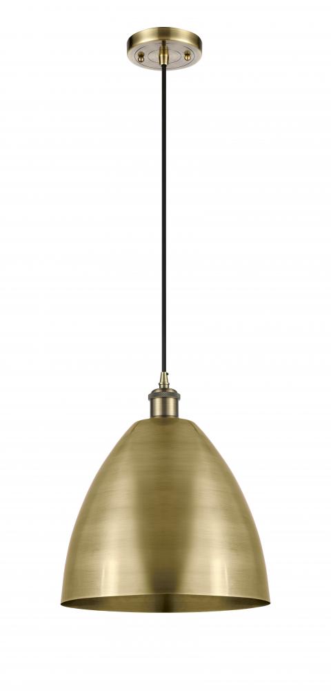 Bristol - 1 Light - 12 inch - Antique Brass - Cord hung - Mini Pendant