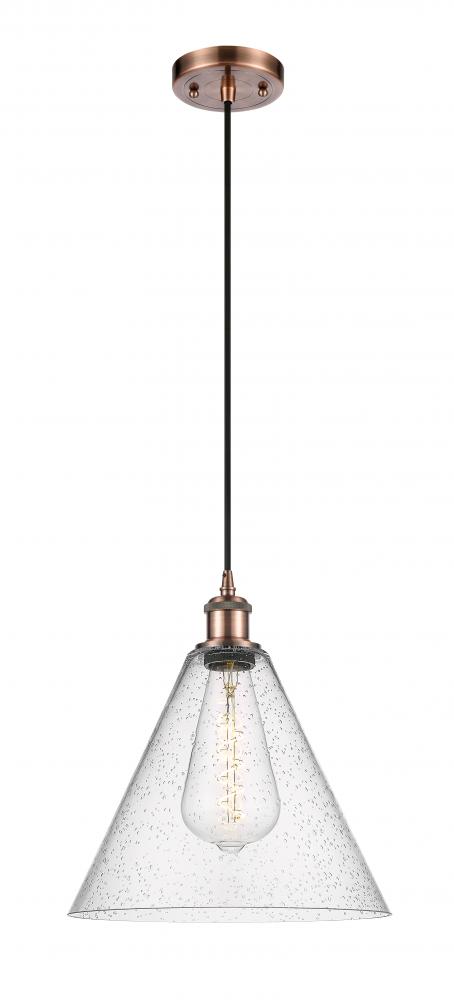 Berkshire - 1 Light - 12 inch - Antique Copper - Cord hung - Mini Pendant