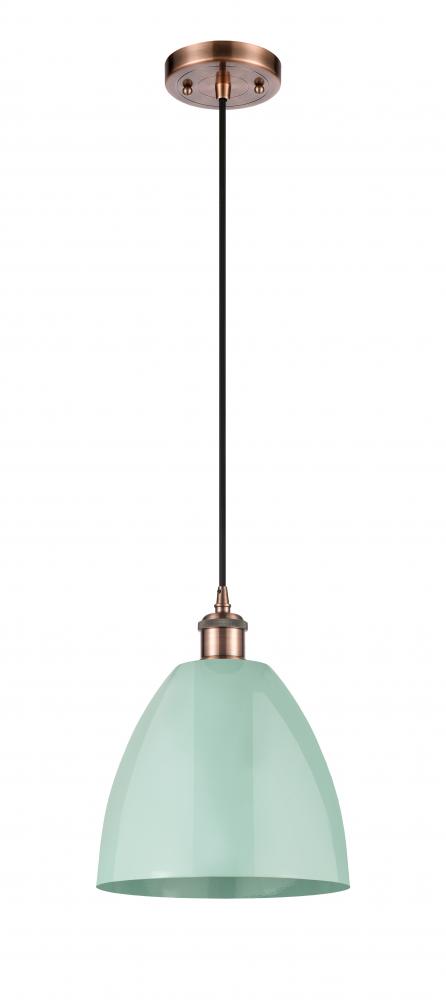 Plymouth - 1 Light - 9 inch - Antique Copper - Cord hung - Mini Pendant