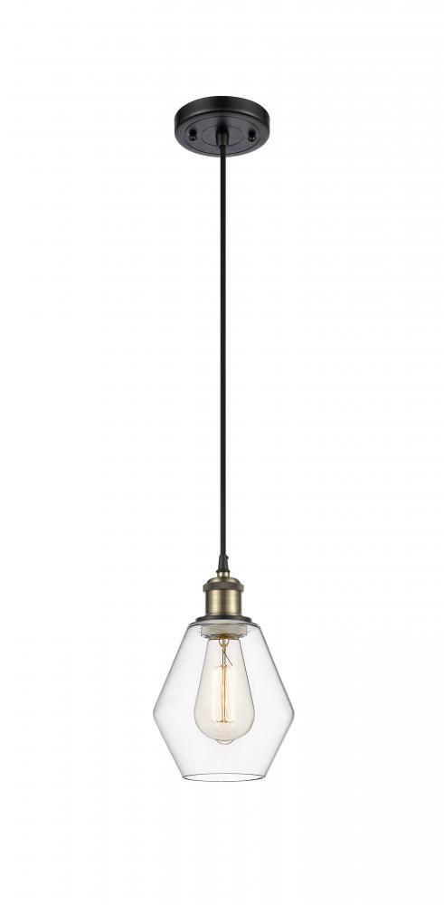 Cindyrella - 1 Light - 6 inch - Black Antique Brass - Cord hung - Mini Pendant