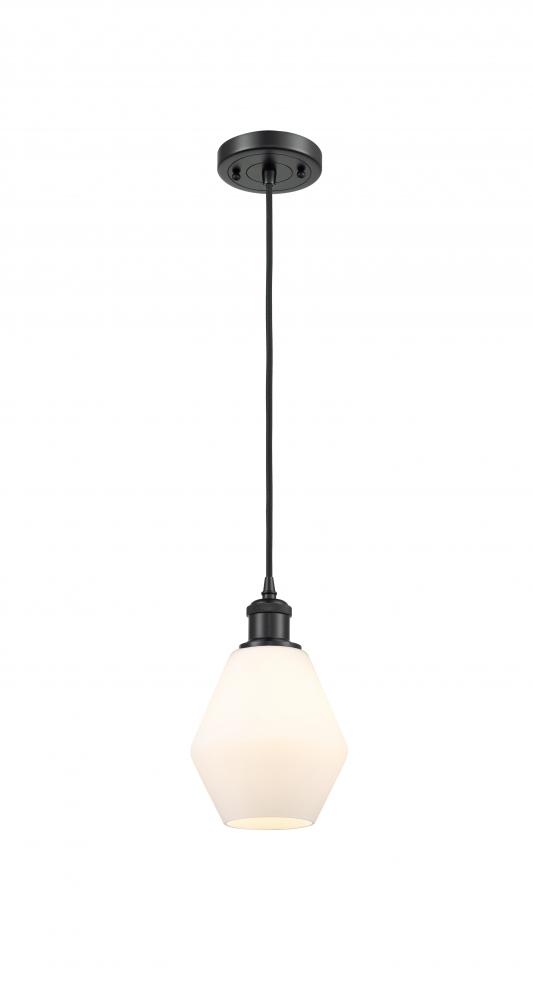 Cindyrella - 1 Light - 6 inch - Matte Black - Cord hung - Mini Pendant