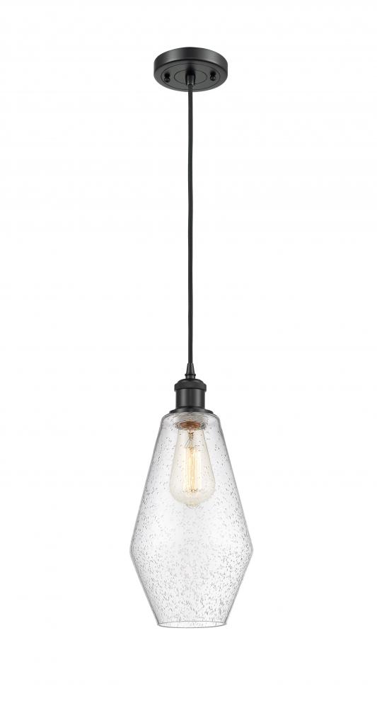 Cindyrella - 1 Light - 7 inch - Matte Black - Cord hung - Mini Pendant