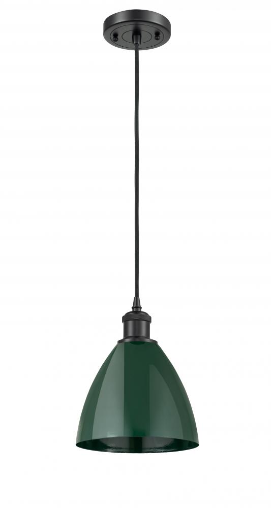 Plymouth - 1 Light - 8 inch - Matte Black - Cord hung - Mini Pendant