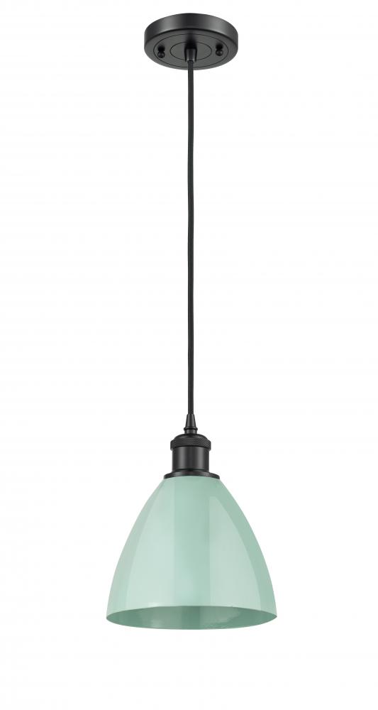 Plymouth - 1 Light - 8 inch - Matte Black - Cord hung - Mini Pendant