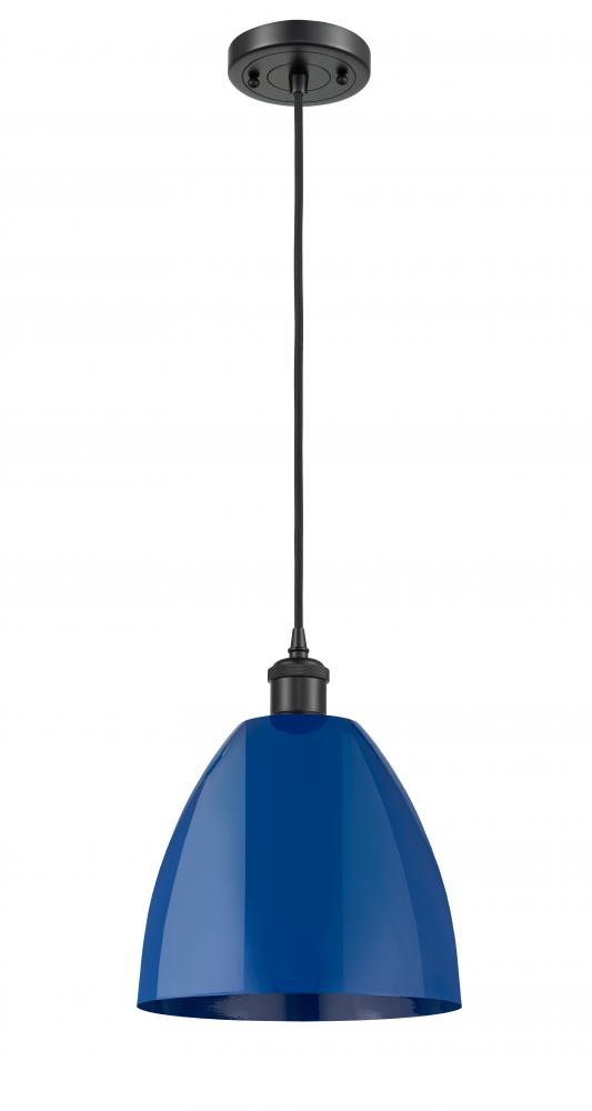 Plymouth - 1 Light - 9 inch - Matte Black - Cord hung - Mini Pendant