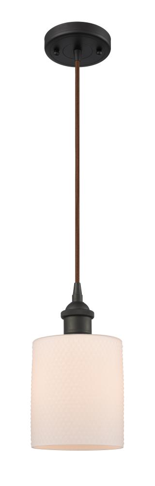 Cobbleskill - 1 Light - 5 inch - Oil Rubbed Bronze - Cord hung - Mini Pendant