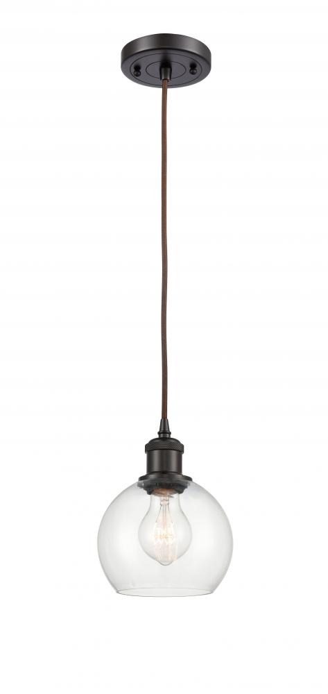 Athens - 1 Light - 6 inch - Oil Rubbed Bronze - Cord hung - Mini Pendant