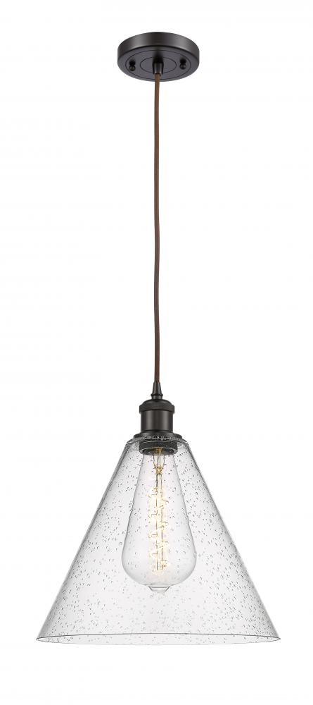 Berkshire - 1 Light - 12 inch - Oil Rubbed Bronze - Cord hung - Mini Pendant