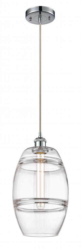 Vaz - 1 Light - 8 inch - Polished Chrome - Cord hung - Mini Pendant