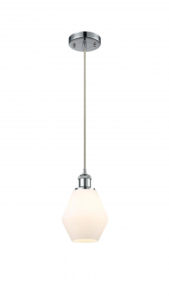 Cindyrella - 1 Light - 6 inch - Polished Chrome - Cord hung - Mini Pendant