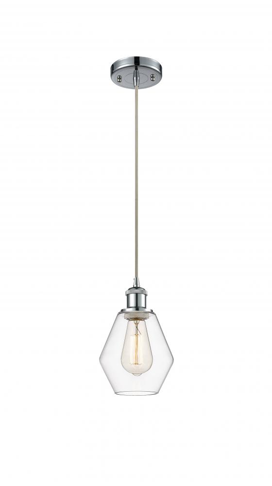 Cindyrella - 1 Light - 6 inch - Polished Chrome - Cord hung - Mini Pendant