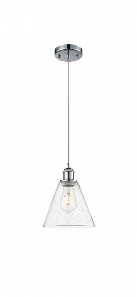 Berkshire - 1 Light - 8 inch - Polished Chrome - Cord hung - Mini Pendant