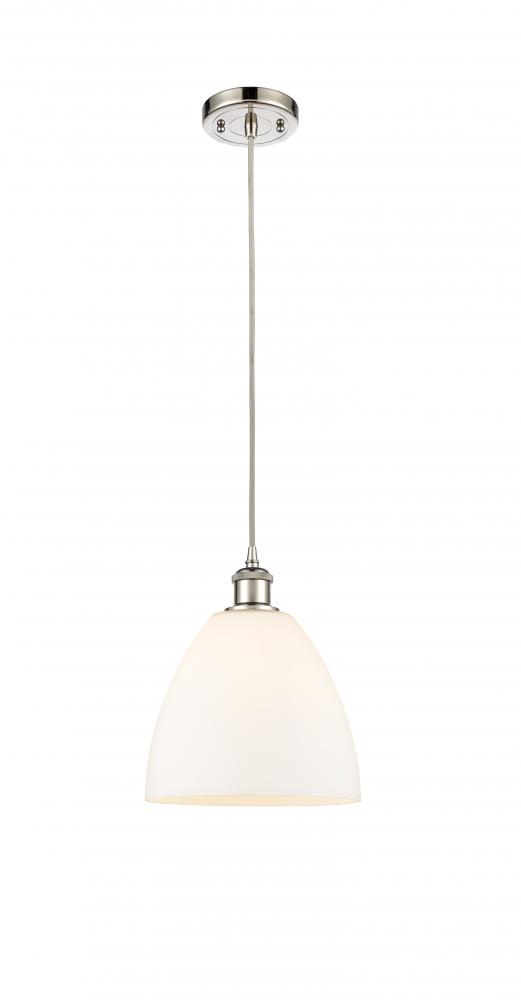 Bristol - 1 Light - 9 inch - Polished Nickel - Cord hung - Mini Pendant