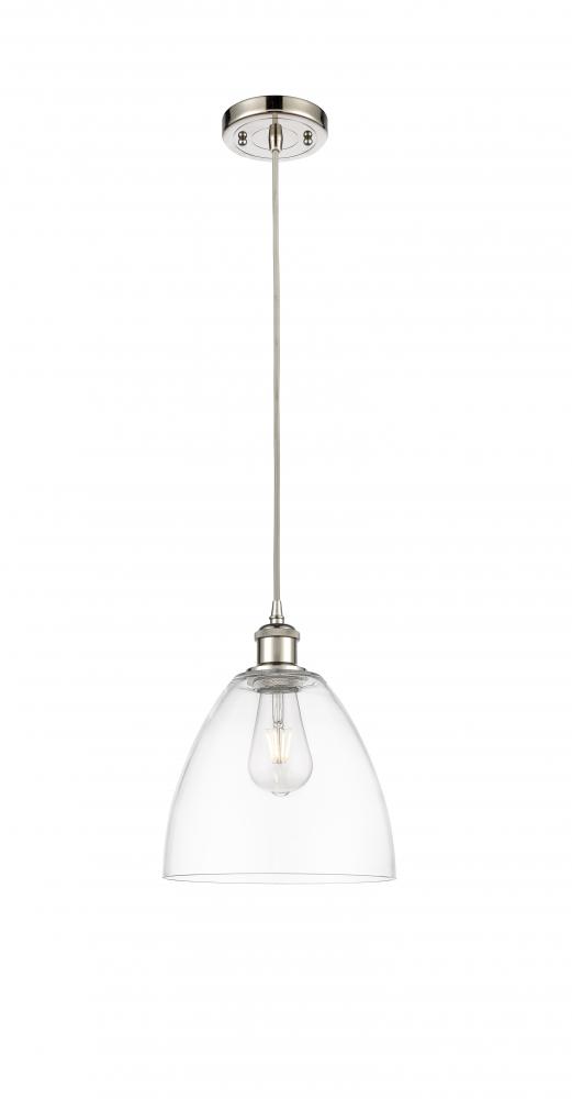 Bristol - 1 Light - 9 inch - Polished Nickel - Cord hung - Mini Pendant