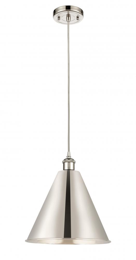 Berkshire - 1 Light - 16 inch - Polished Nickel - Cord hung - Mini Pendant