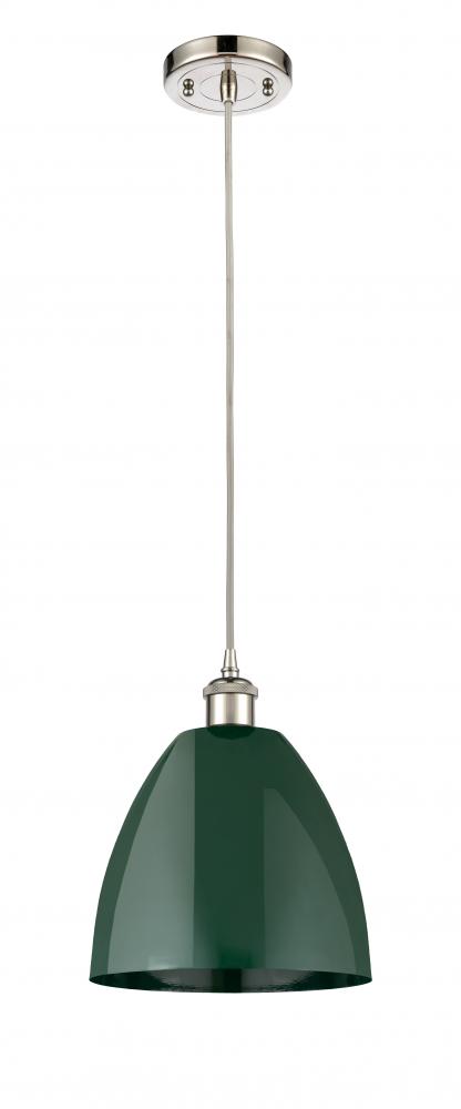 Plymouth - 1 Light - 9 inch - Polished Nickel - Cord hung - Mini Pendant