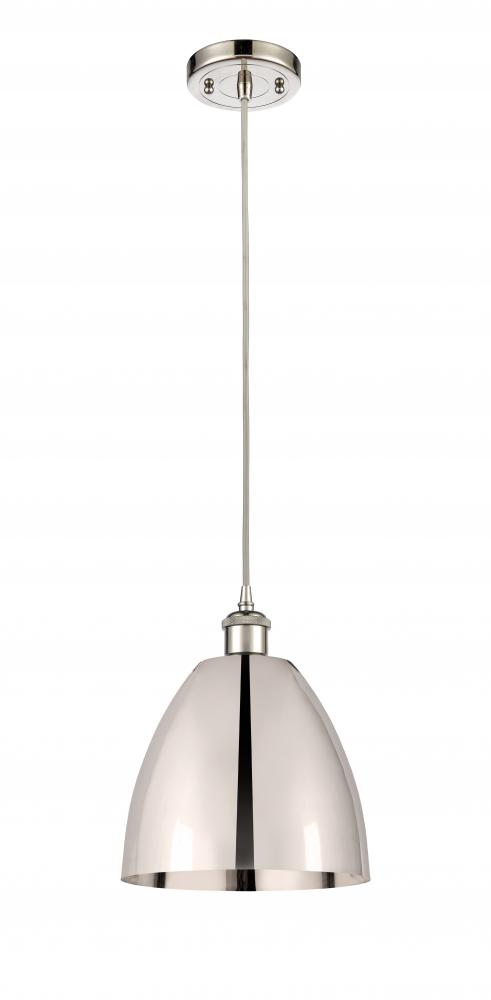 Bristol - 1 Light - 9 inch - Polished Nickel - Cord hung - Mini Pendant