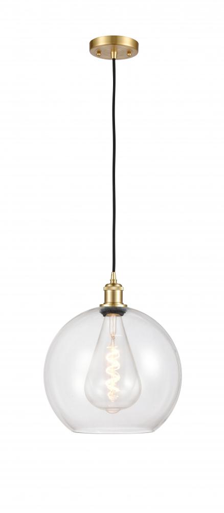 Athens - 1 Light - 12 inch - Satin Gold - Cord hung - Mini Pendant