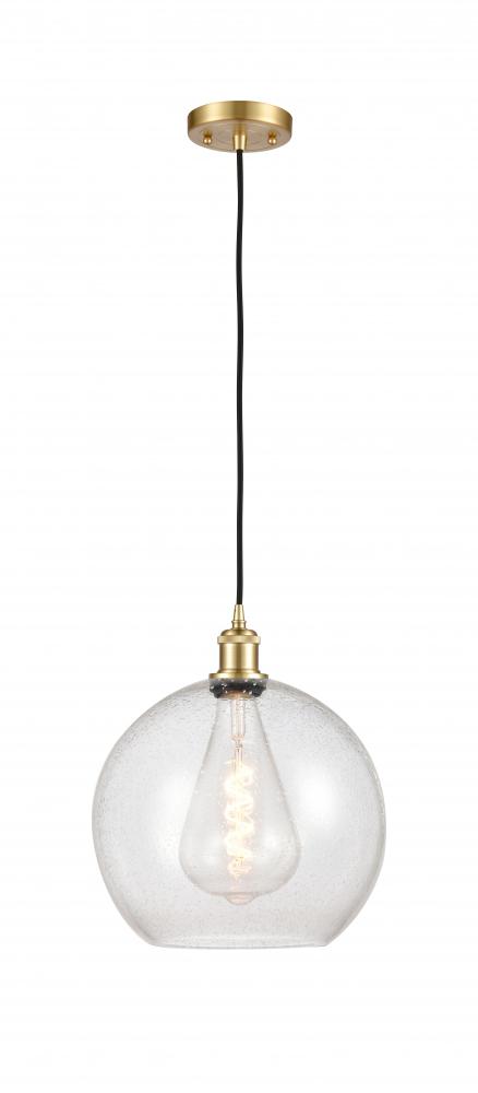 Athens - 1 Light - 12 inch - Satin Gold - Cord hung - Mini Pendant