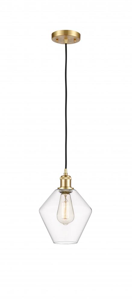 Cindyrella - 1 Light - 8 inch - Satin Gold - Cord hung - Mini Pendant