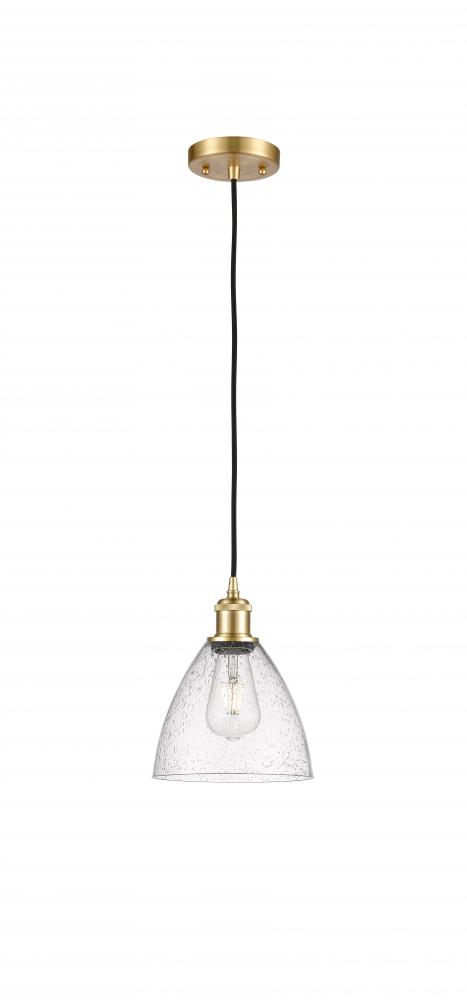 Bristol - 1 Light - 8 inch - Satin Gold - Cord hung - Mini Pendant