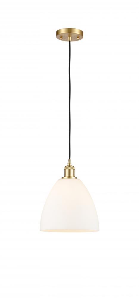 Bristol - 1 Light - 9 inch - Satin Gold - Cord hung - Mini Pendant