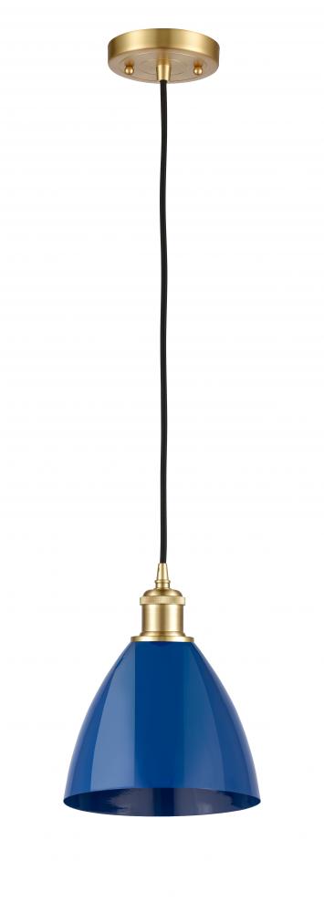 Plymouth - 1 Light - 8 inch - Satin Gold - Cord hung - Mini Pendant