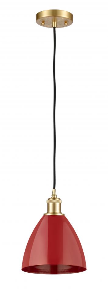 Plymouth - 1 Light - 8 inch - Satin Gold - Cord hung - Mini Pendant