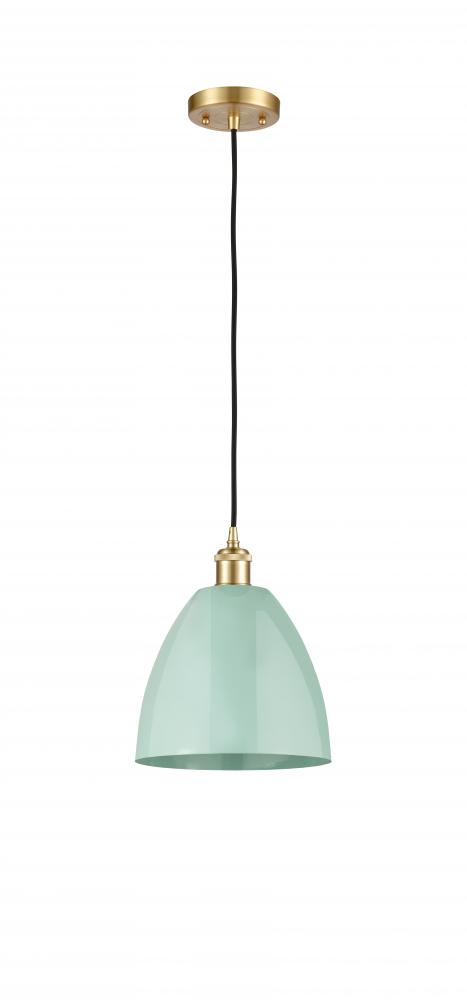 Plymouth - 1 Light - 9 inch - Satin Gold - Cord hung - Mini Pendant