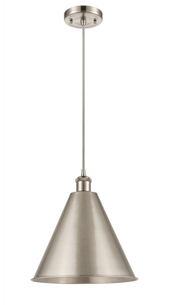 Berkshire - 1 Light - 16 inch - Brushed Satin Nickel - Cord hung - Mini Pendant