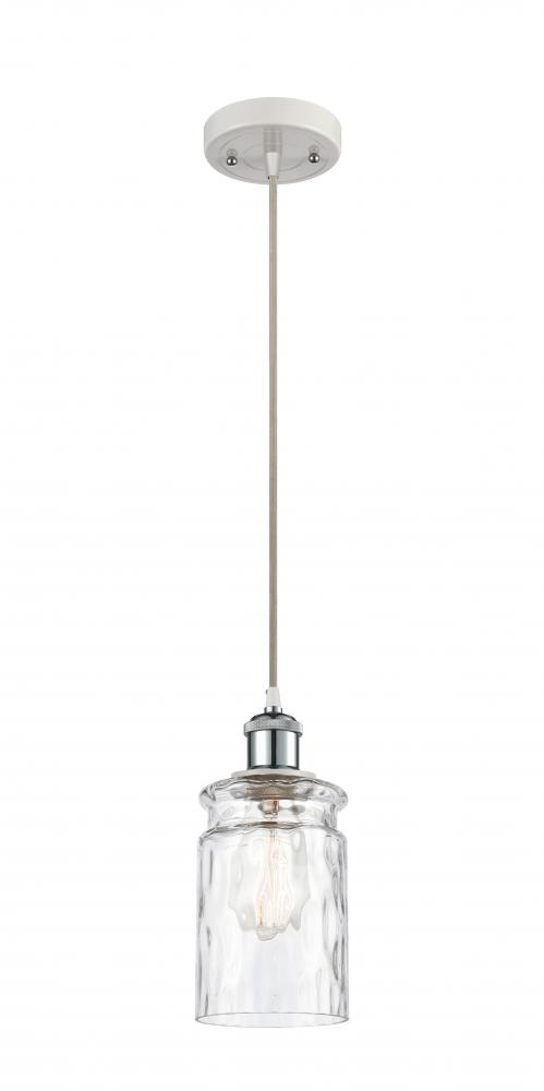 Candor - 1 Light - 5 inch - White Polished Chrome - Cord hung - Mini Pendant